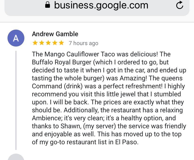 The Queen's Table 12115 Montwood Dr #201, El Paso
