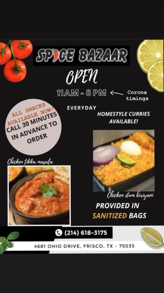 Spice Bazaar Indian Grocery and Fast Food 4681 Ohio Dr #105, Frisco