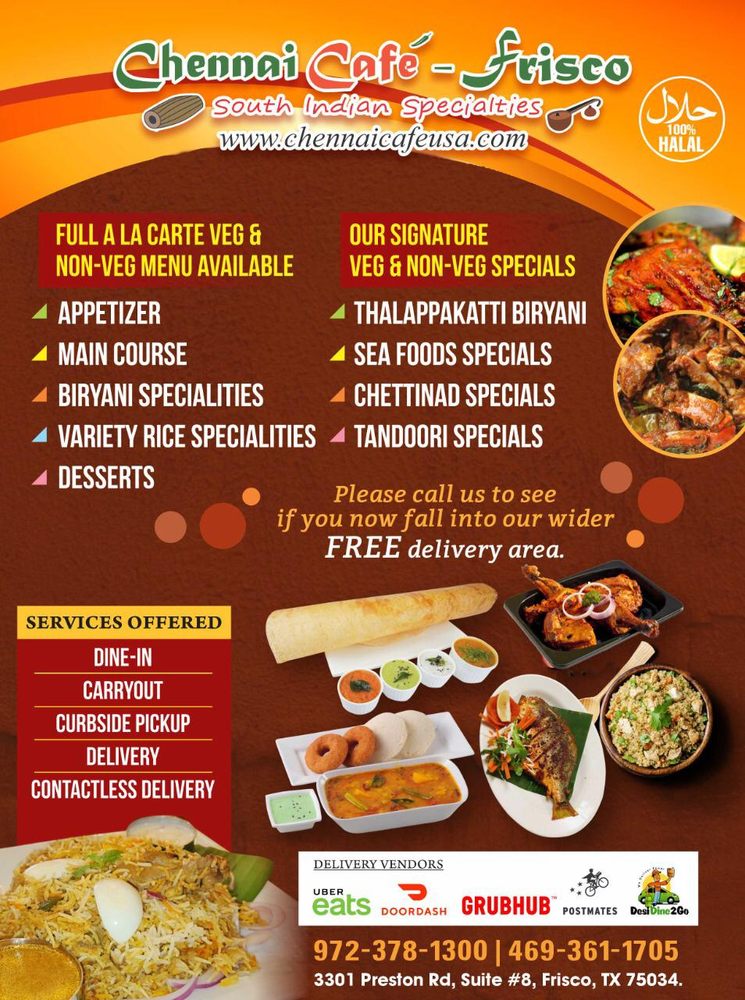 Chennai Café 3301 Preston Rd #8, Frisco