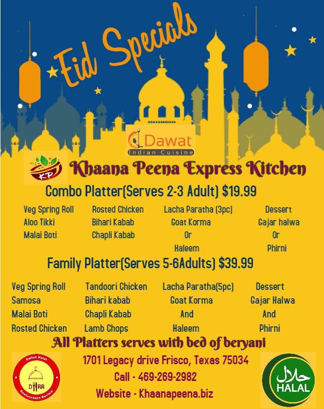 Dawat Indian Cuisine 1701 Legacy Dr #125, Frisco