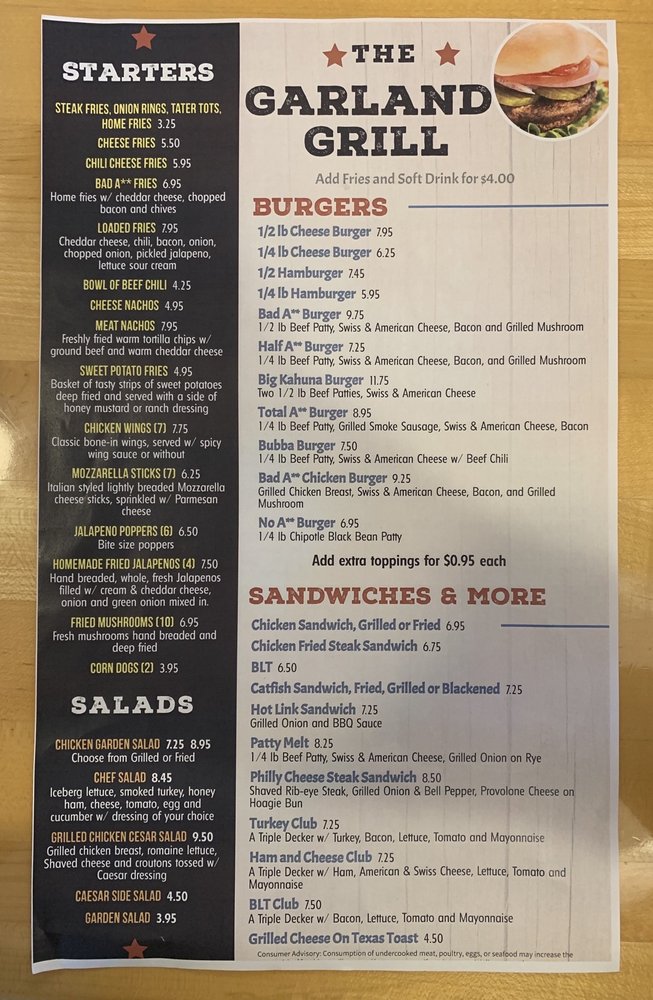 Garland Grill 3421 W Kingsley Rd #105, Garland