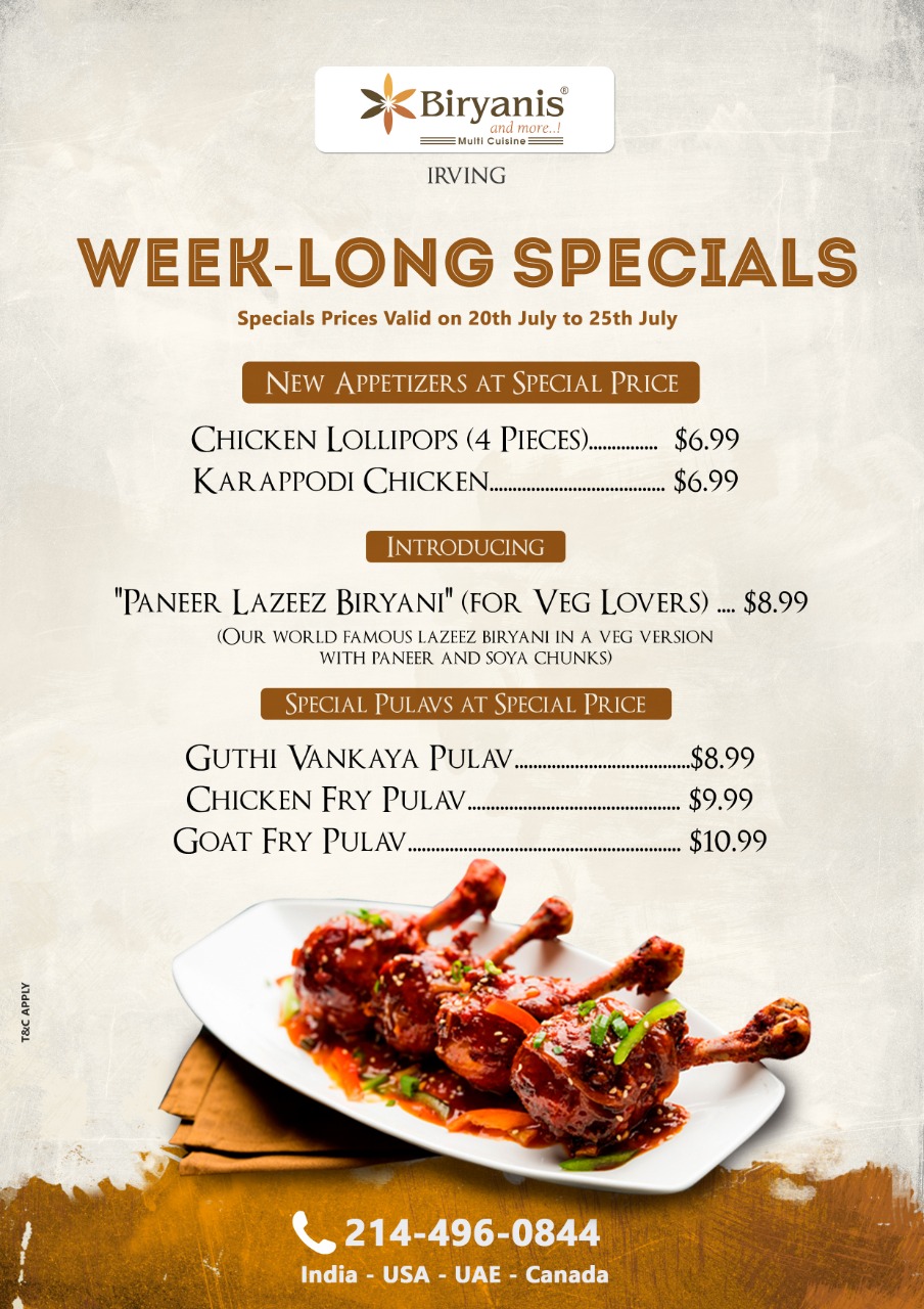 Biryanis and More 8701 Cypress Waters Blvd #130, Irving