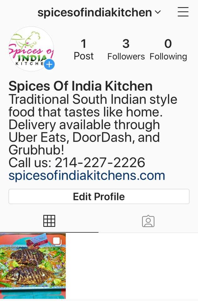 Spices of India Kitchen 833 E Shady Grove Rd A, Irving