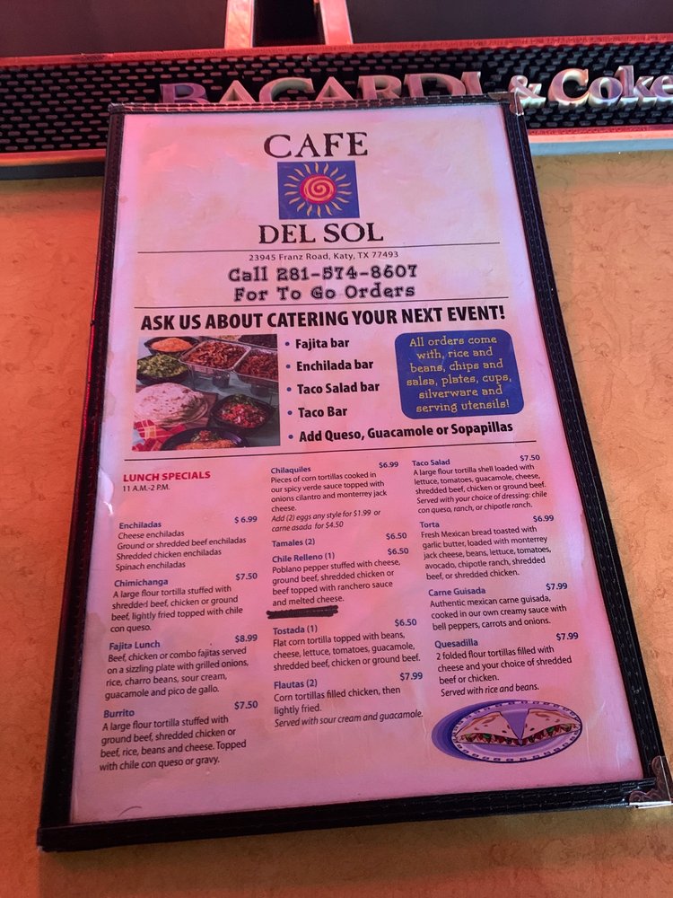Cafe del Sol 23945 Franz Rd, Katy