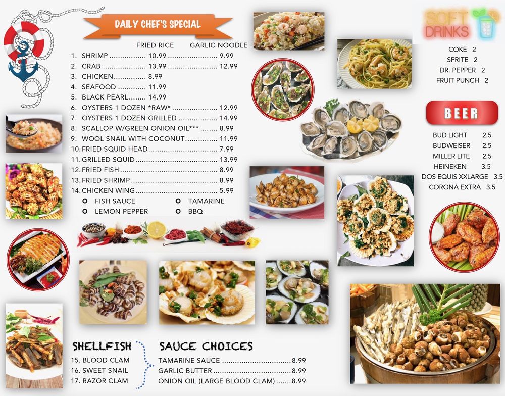 Black Pearl Seafood Bar 1223 Grand W Blvd b109, Katy