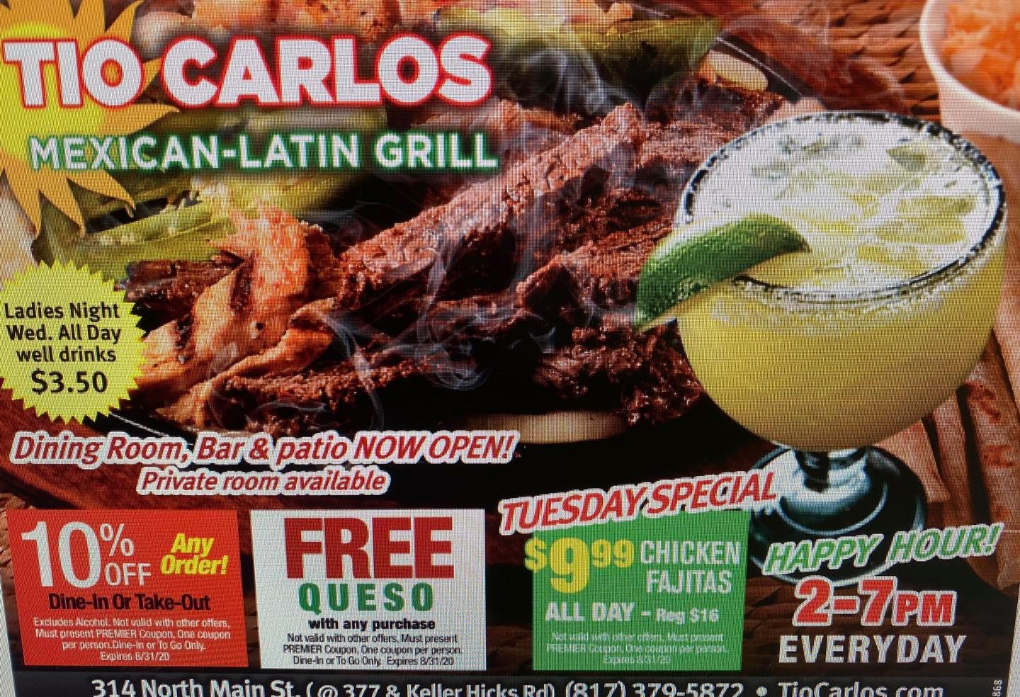 Keller, TX Restaurants Open for Takeout, Curbside Service and/or