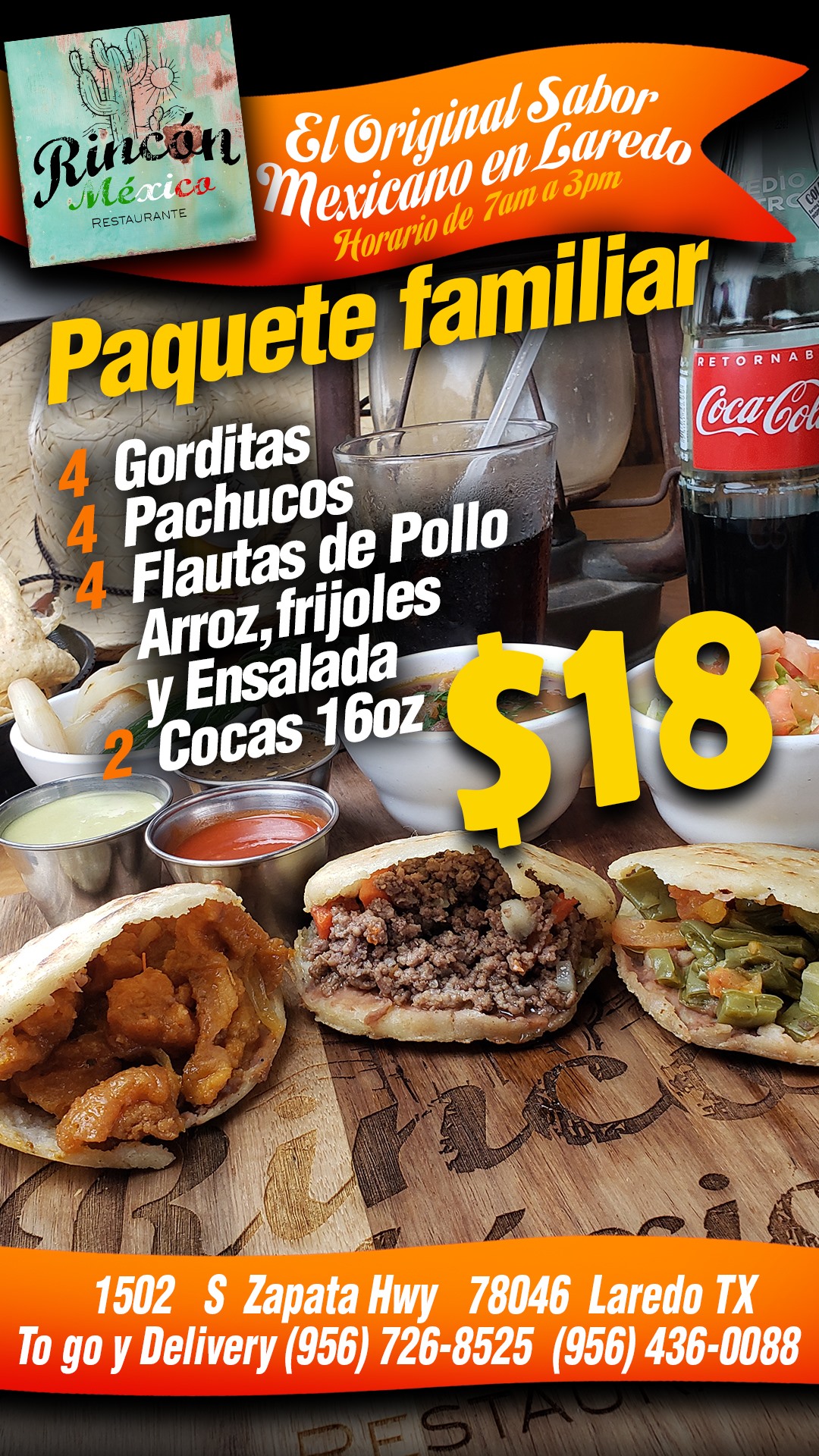 Rincon Mexico Restaurant 1502 S Zapata Hwy #5, Laredo