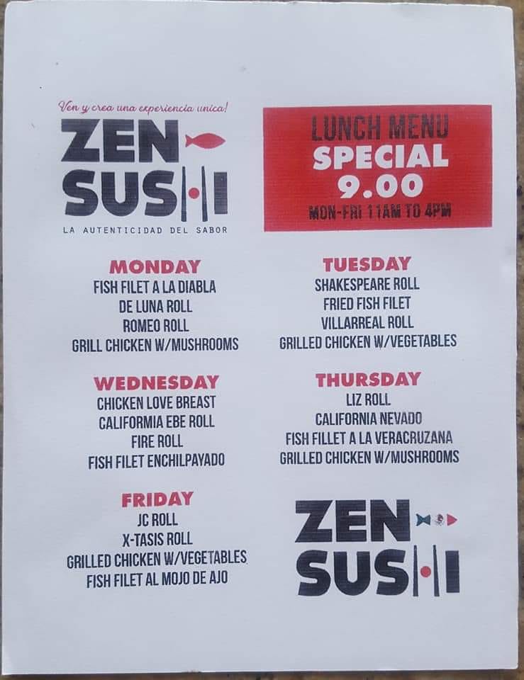 Zen Seafood & Sushi Grill 5517 McPherson Rd #8, Laredo