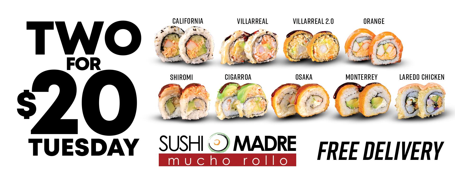 Sushi Madre Del Mar 3402 E Del Mar Blvd Suite 300, Laredo