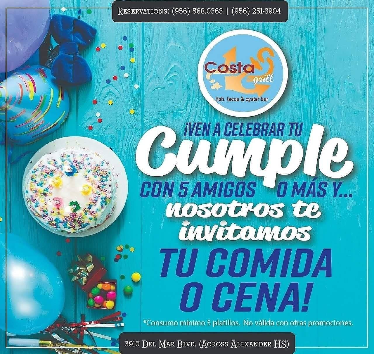 Costa Grill USA 3910 E Del Mar Blvd #205, Laredo