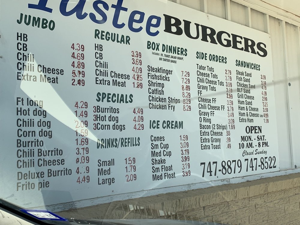 Tastee Burgers 2434 Clovis Rd, Lubbock