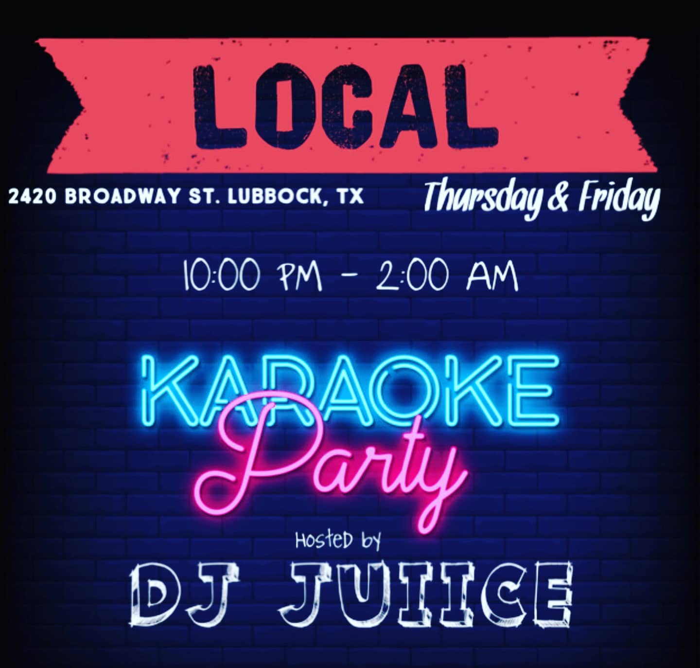 Local Bar and Grill 2420 Broadway St, Lubbock