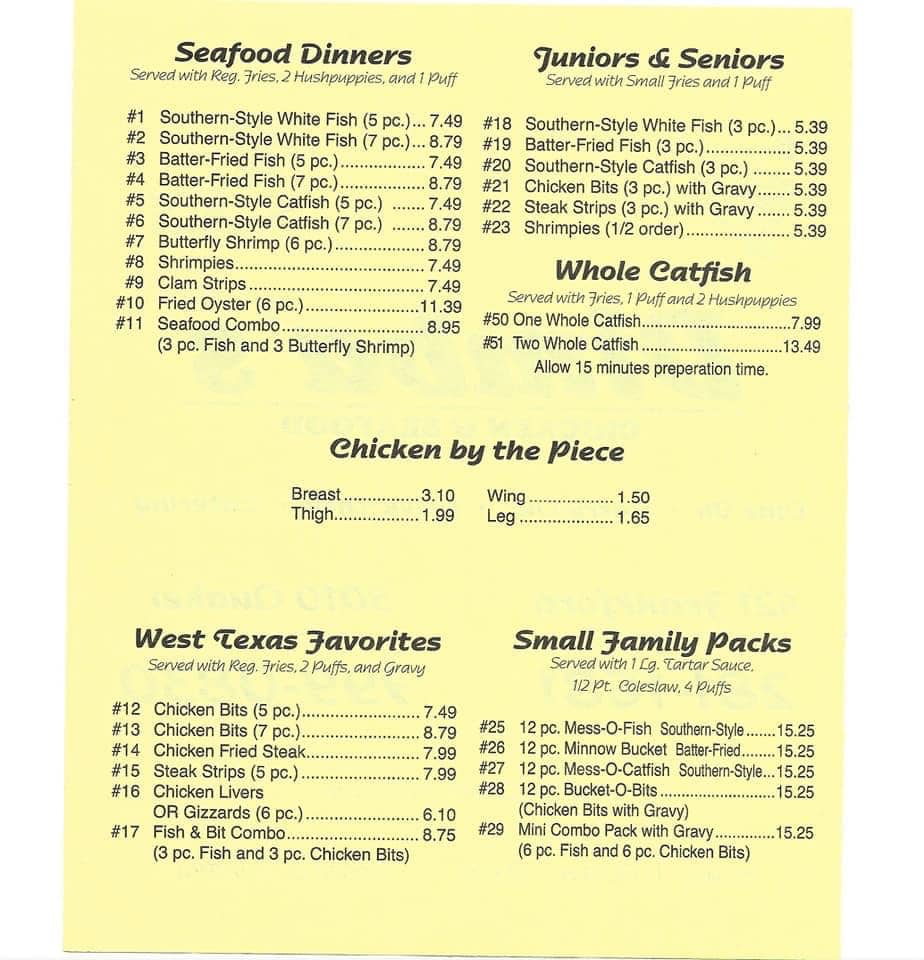 Dimba's Chicken & Seafood 5010 Quaker Ave, Lubbock