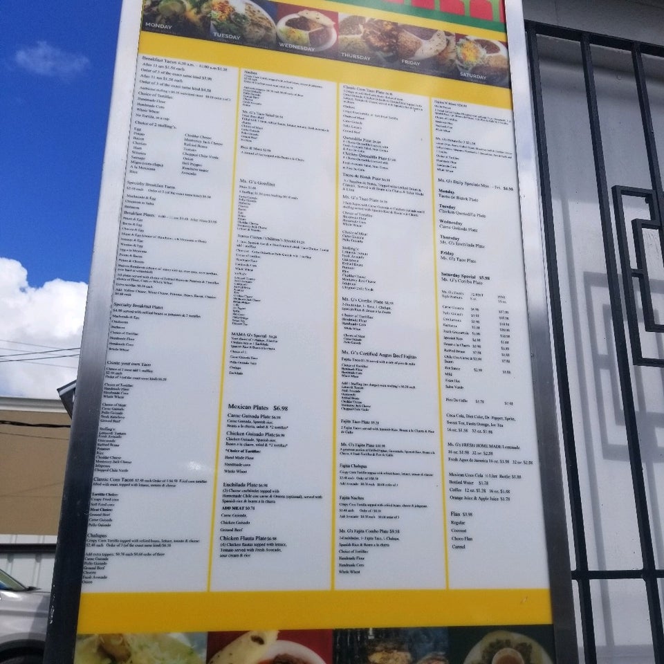 Ms G's Tacos N' More 2263 Pecan Blvd, McAllen