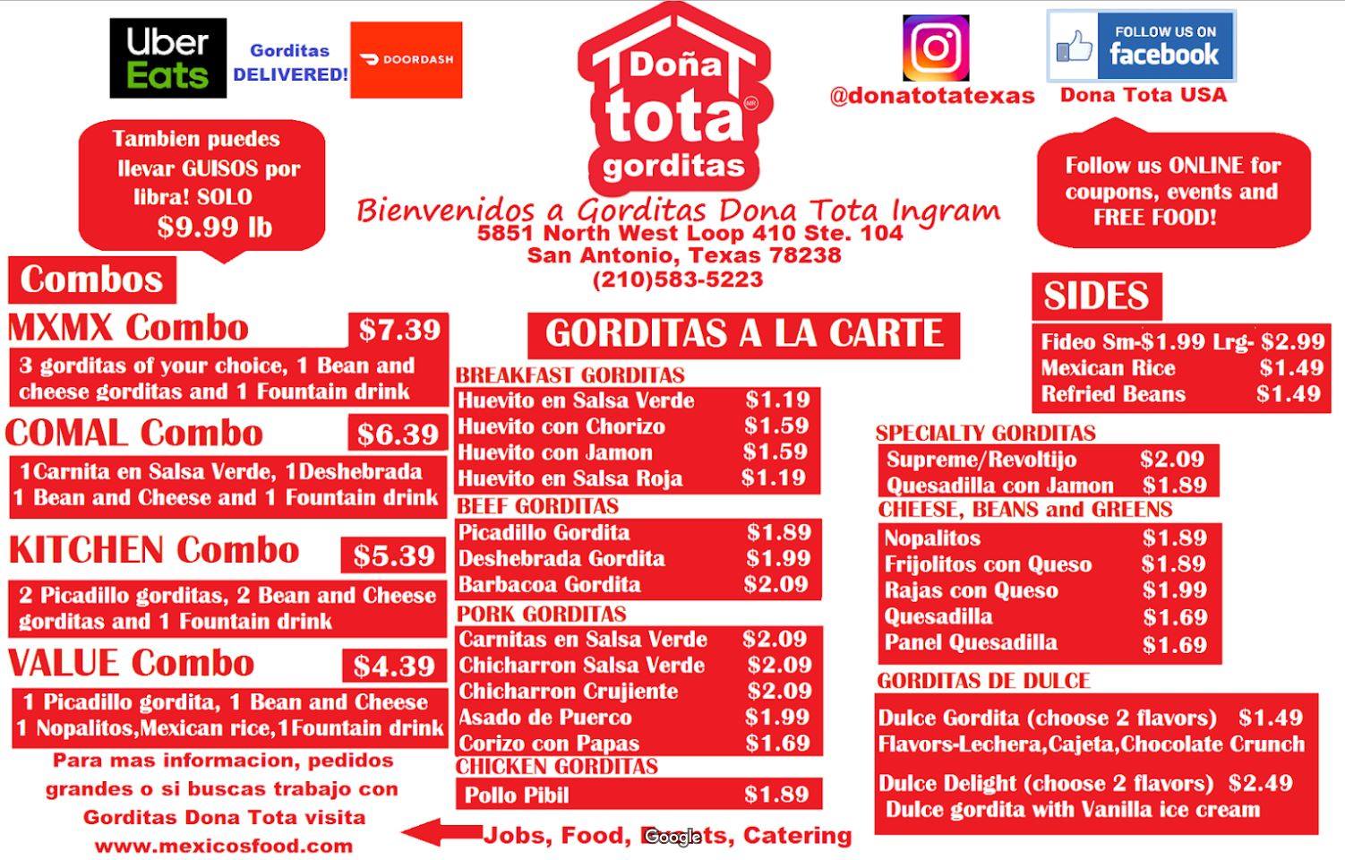 Gorditas Dona Tota 2200 S 10th St, McAllen