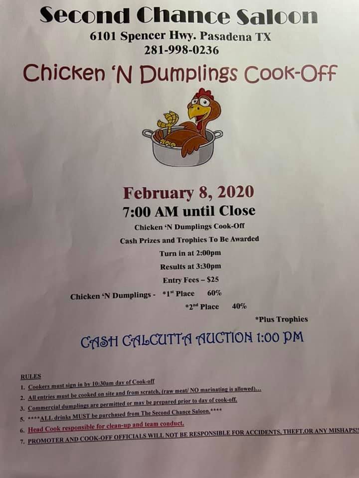 Second Chance Saloon Menu