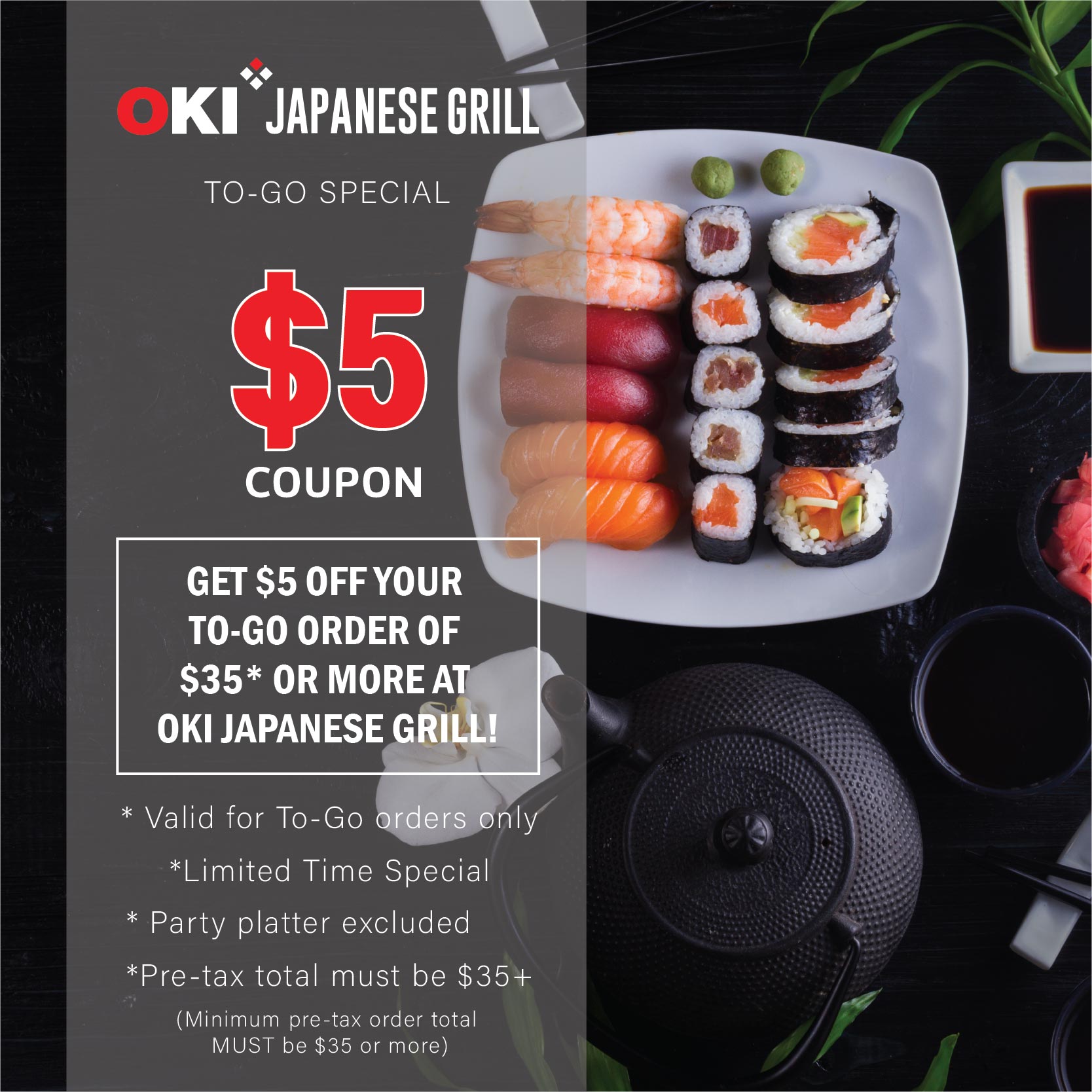Oki Japanese Grill - Sushi & Hibachi 1855 Dallas Pkwy #400, Plano