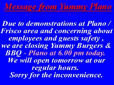 Yummy Burgers & BBQ 8300 Preston Rd #120, Plano