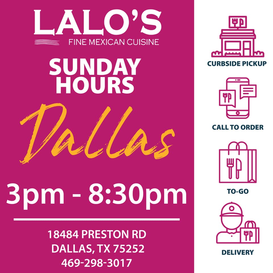 Lalo's Fine Mexican Cuisine 6400 W. Plano Parkway Blvd Suite #100, Plano