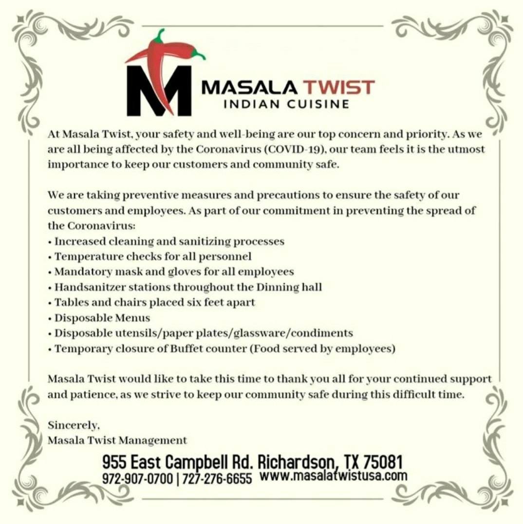 Masala Twist Richardson 955 E Campbell Rd #200, Richardson