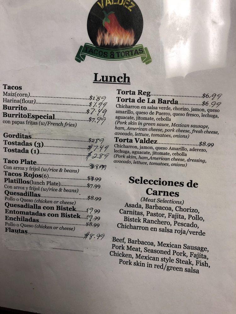 Tacos Y Tortas Valdez 5155 River Oaks Blvd, River Oaks