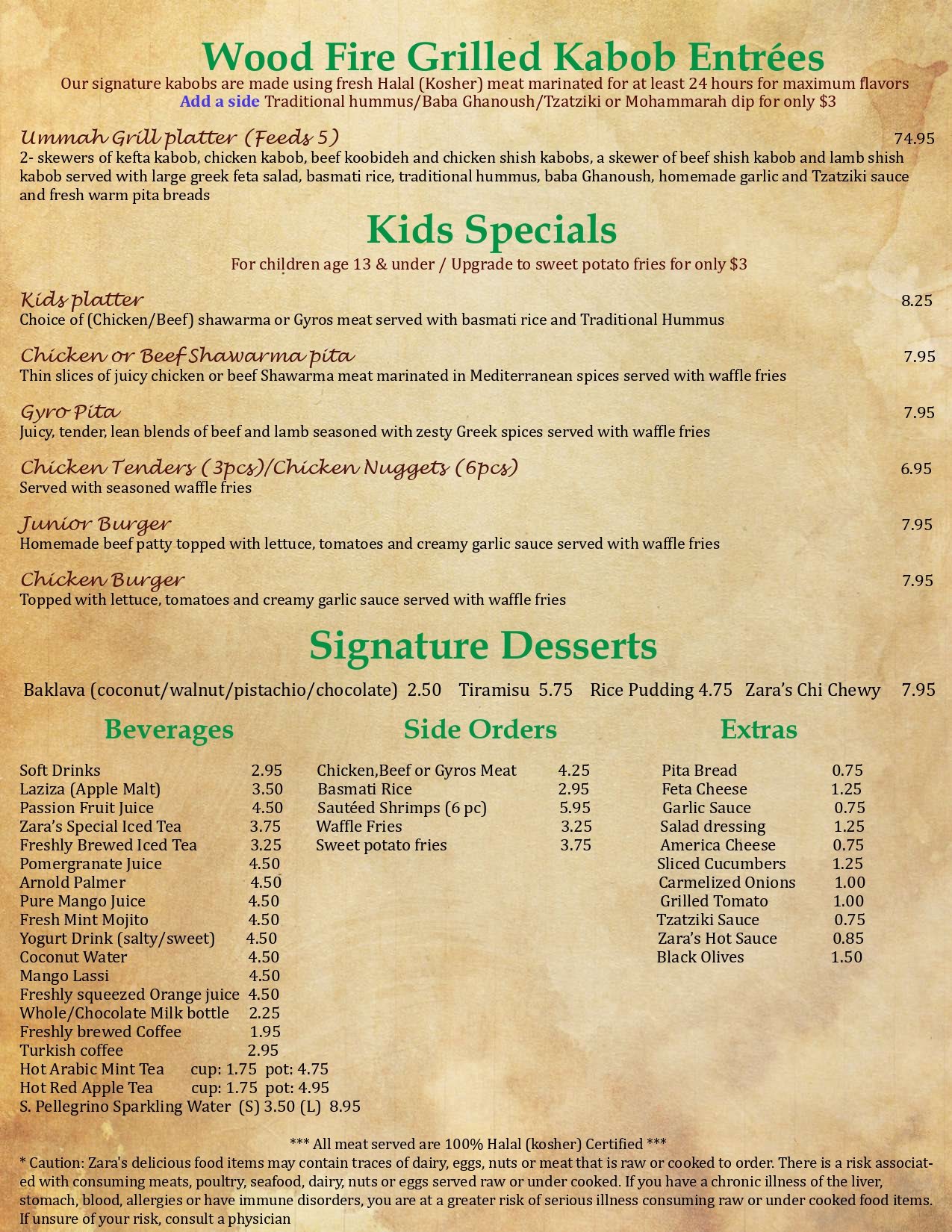 Zara's Mediterranean Kitchen 415 Rayford Rd, Spring