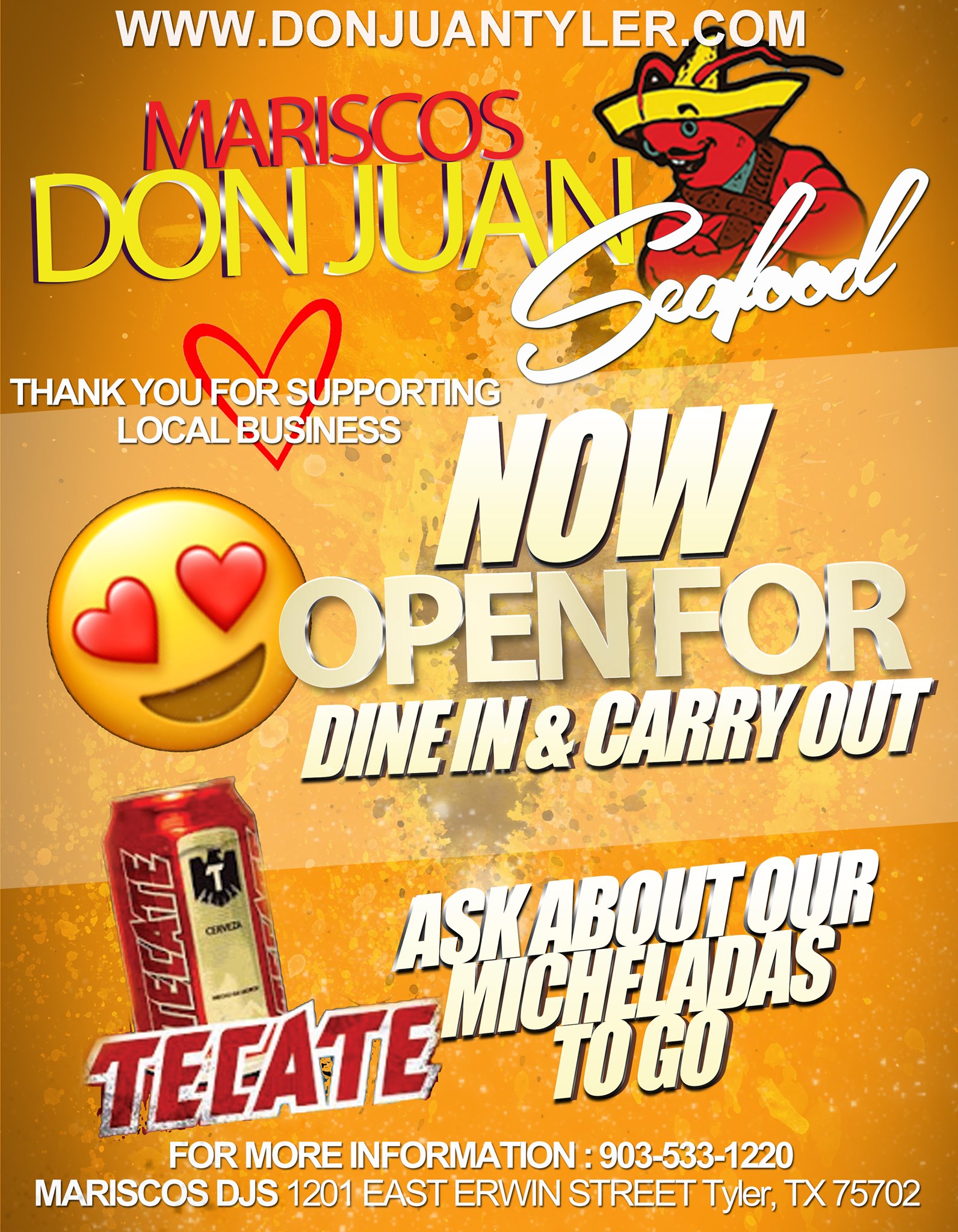 Mariscos DJs - Don Juan Seafood 1201 E Erwin St, Tyler