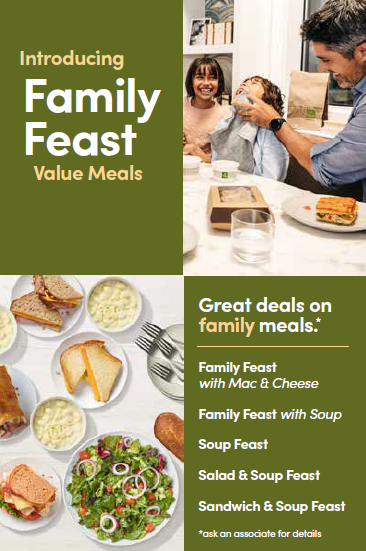 Panera Bread Menu