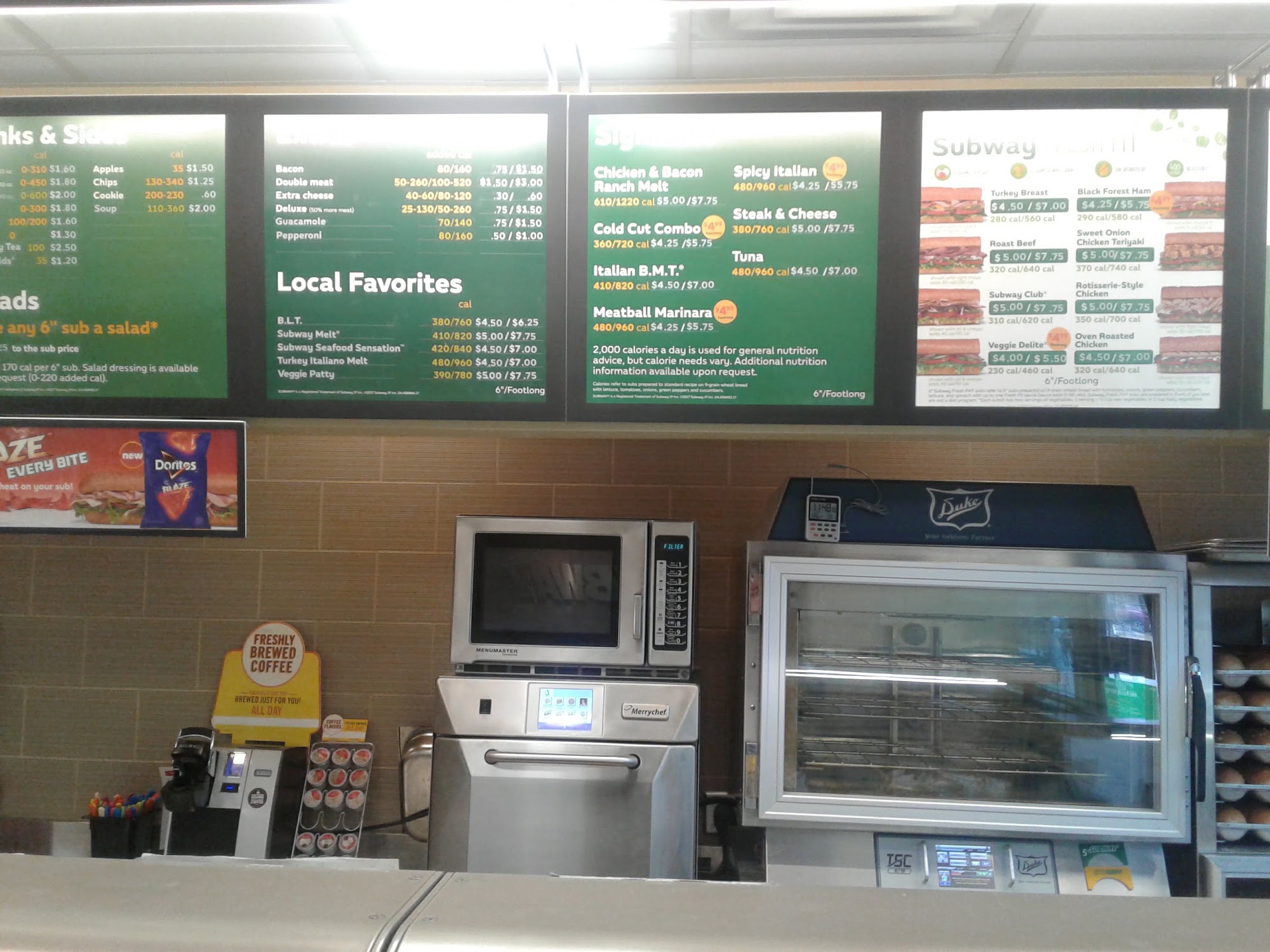 Subway Menu