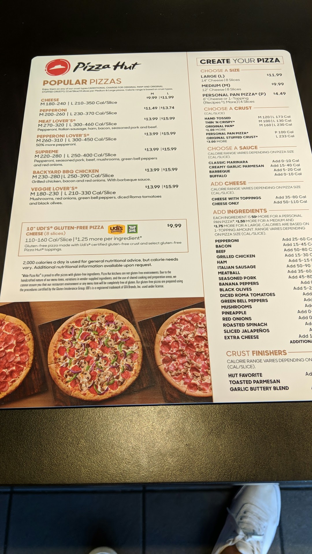 Pizza Hut Express Menu