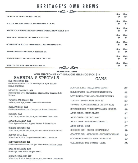 Heritage Brewing Co. 1300-1398 N Fillmore St, Arlington