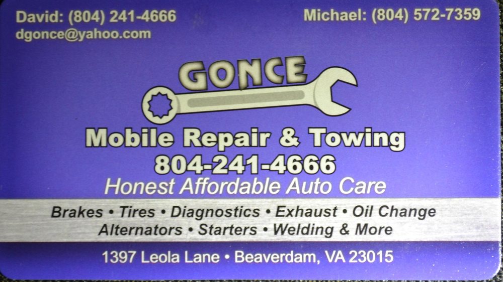 Gonce Mobile Repair and Towing