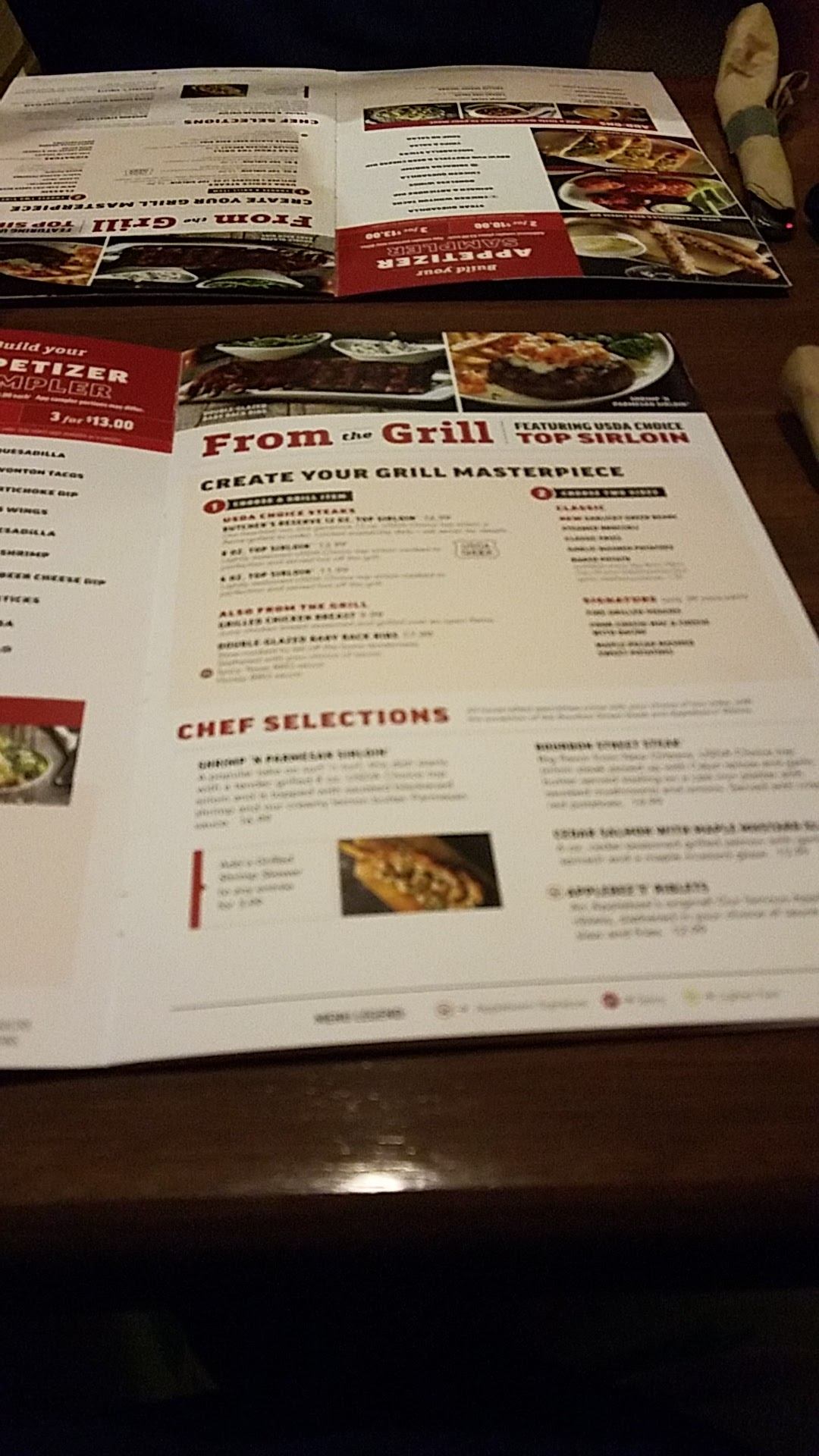 Applebee's Grill + Bar Menu
