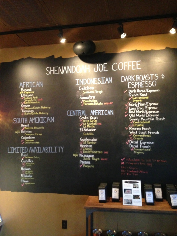 Shenandoah Joe Coffee Roasters 945 Preston Ave, Charlottesville