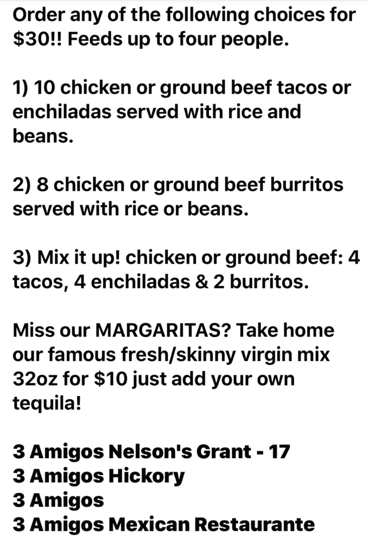 3 Amigos Mexican Restaurant in Great Bridge 500 S Battlefield Blvd S, Chesapeake