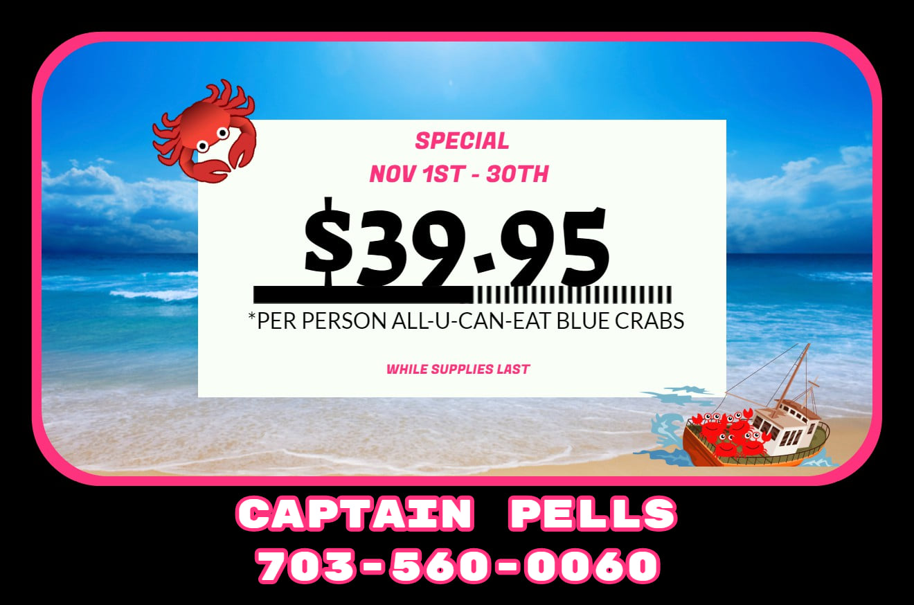 Captain Pell's Fairfax Crabhouse 10195 Fairfax Blvd, Fairfax
