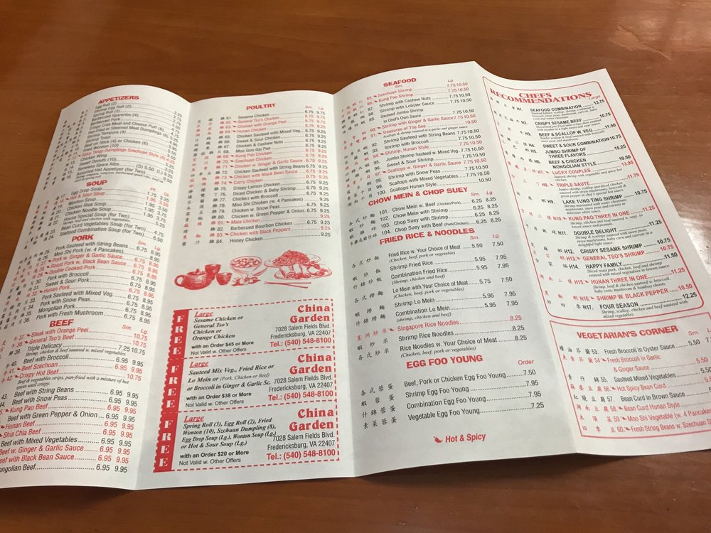 China Garden 7028 Salem Fields Blvd, Fredericksburg