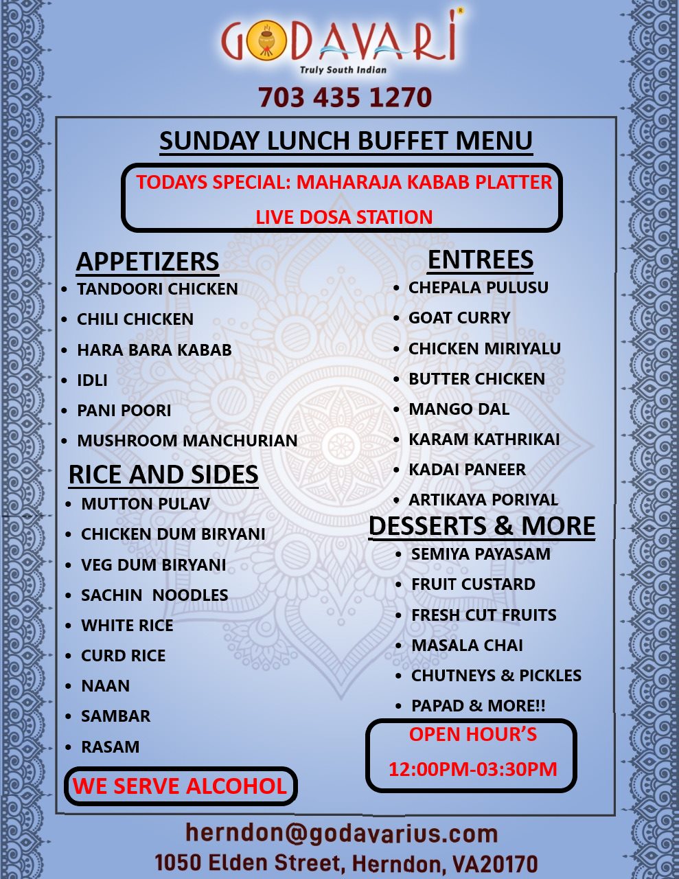 Godavari Herndon 1050 Elden St, Herndon