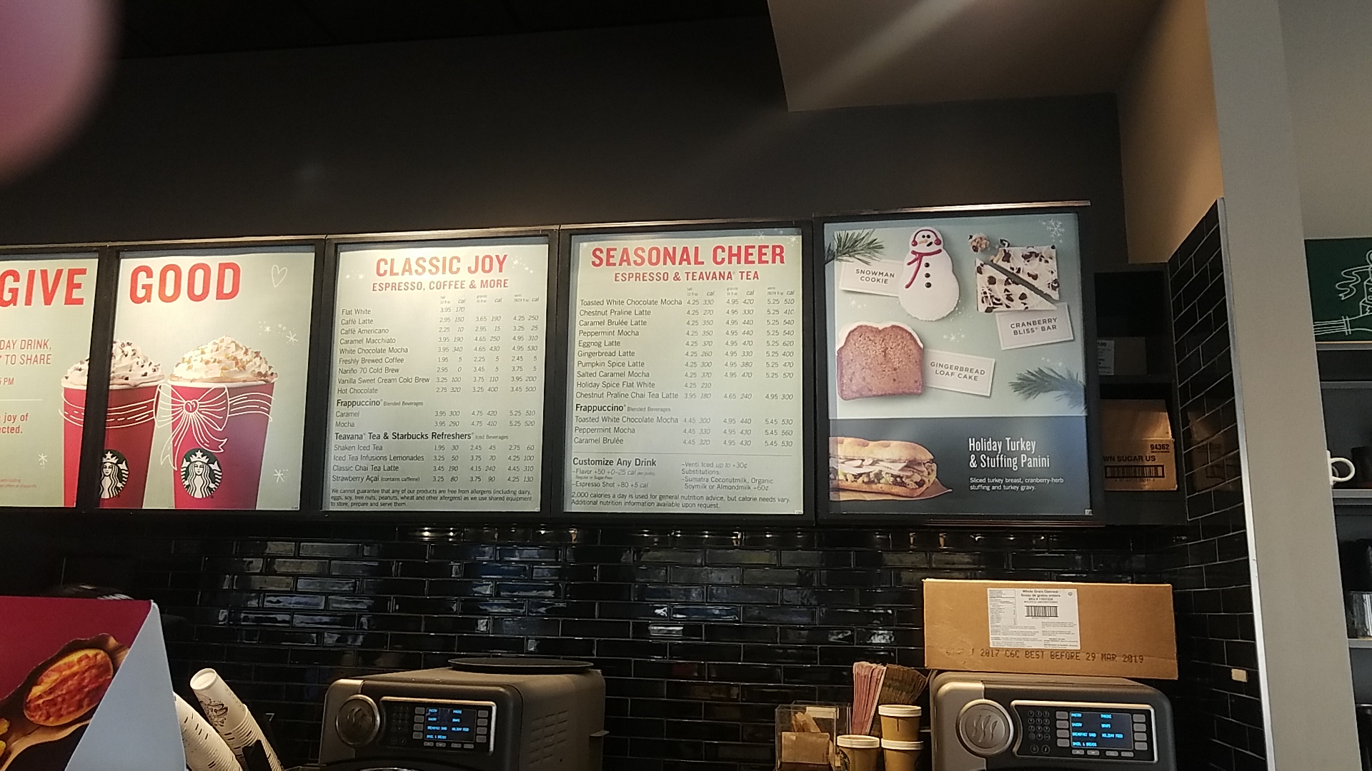 Starbucks Menu