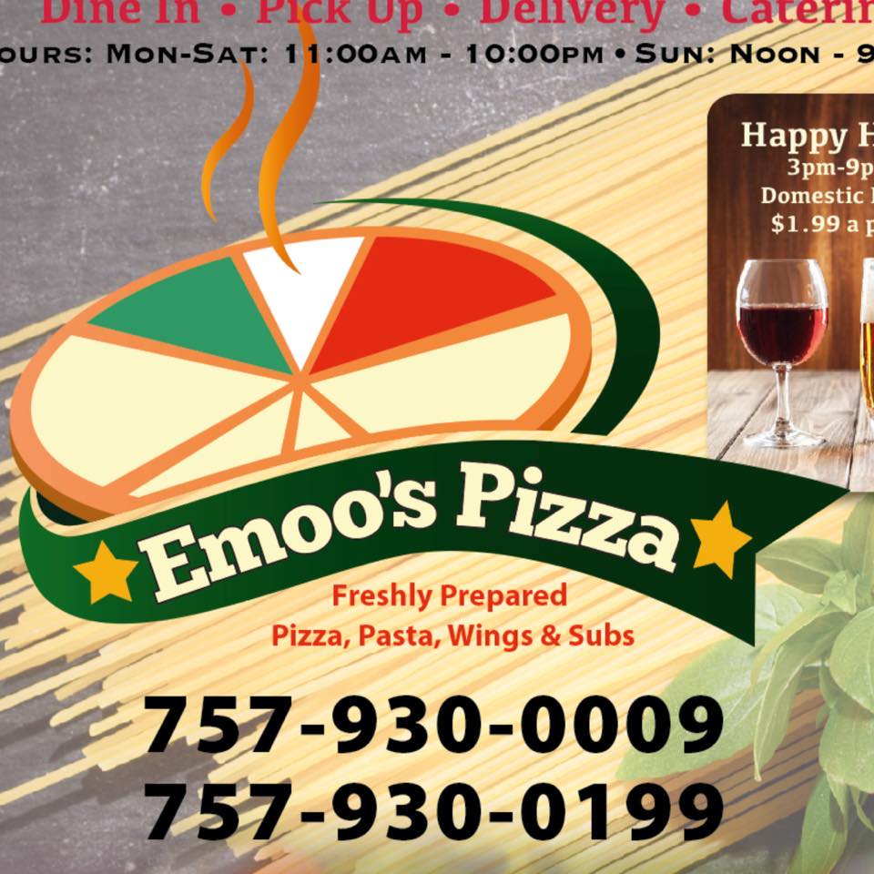 Emoo’s Pizza wings & subs 12715 Warwick Blvd Suite J, Newport News