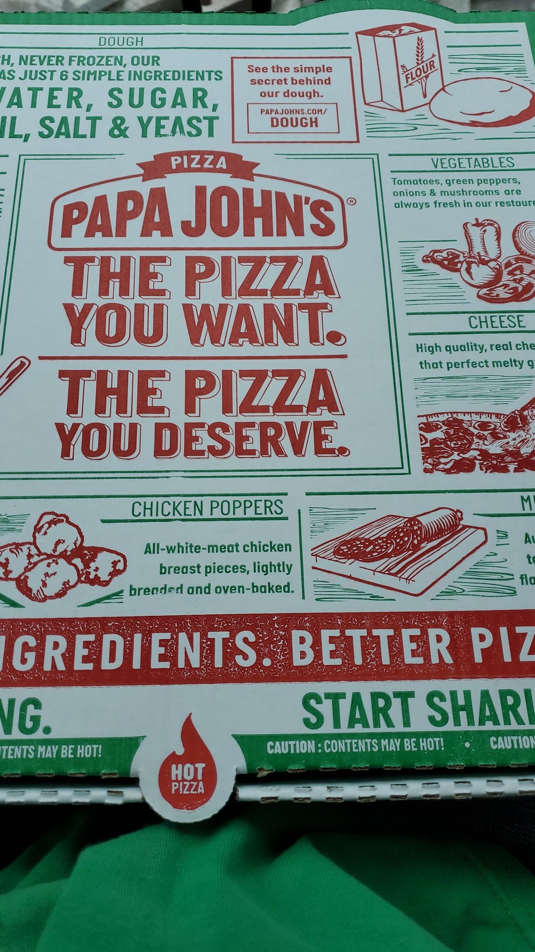 Papa Johns Pizza Menu