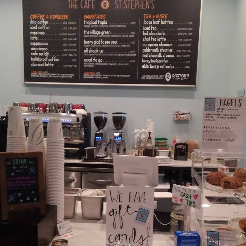The Cafe @ St. Stephen's Menu