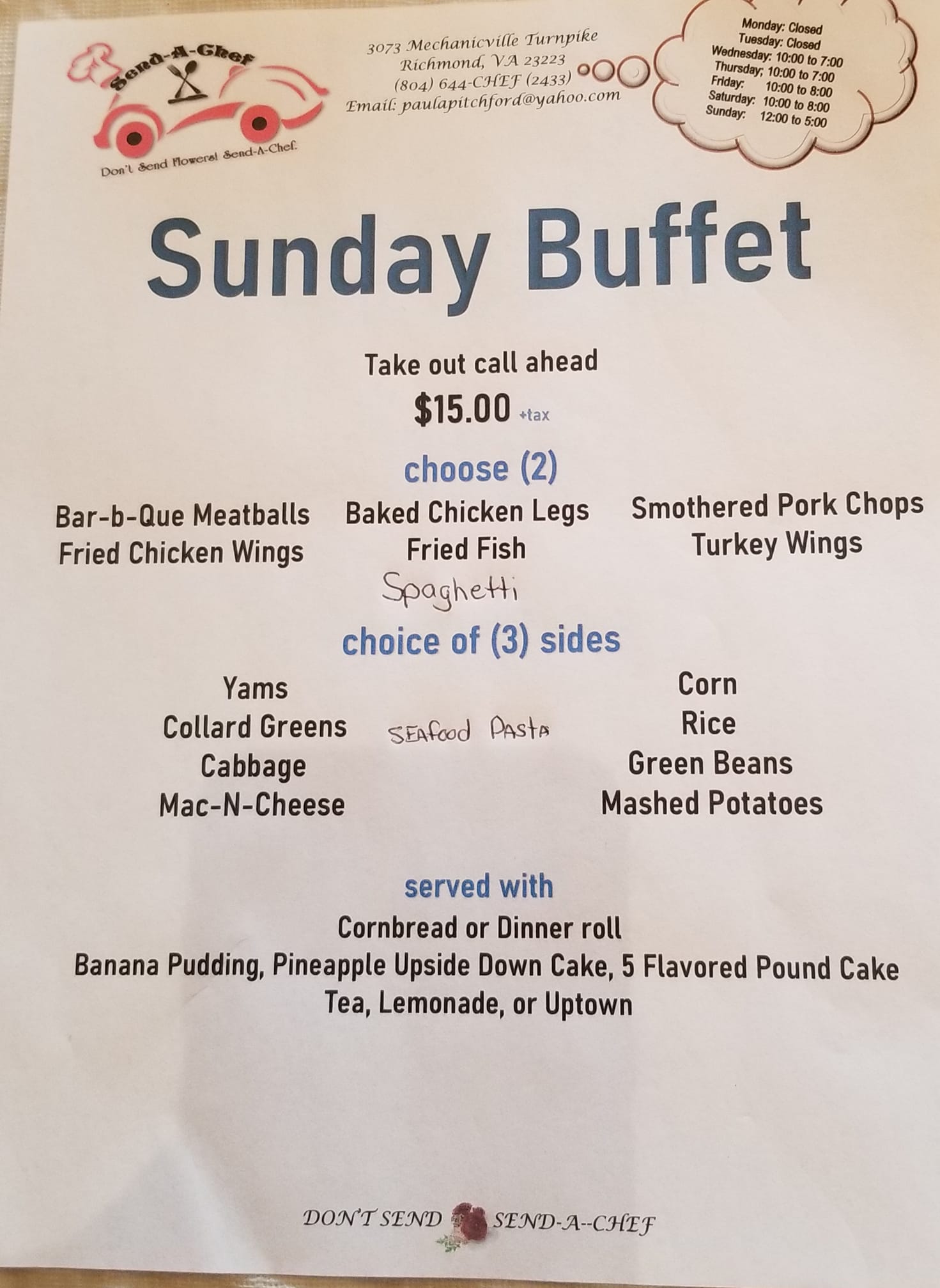 Send-a-Chef 1303 Hull St, Richmond