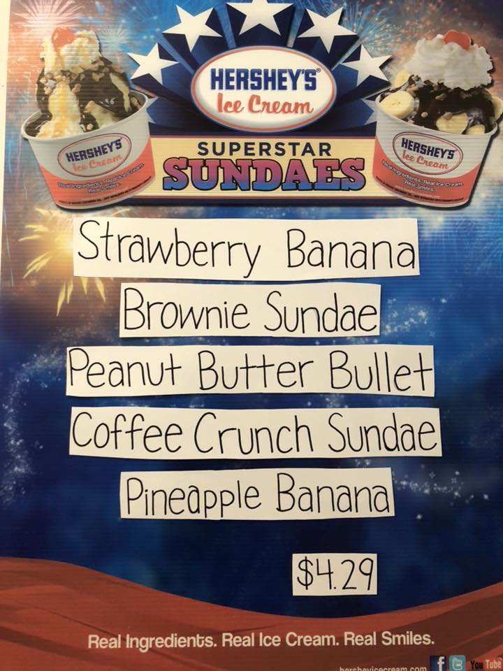 Bratcher's Ice Cream Parlor Menu