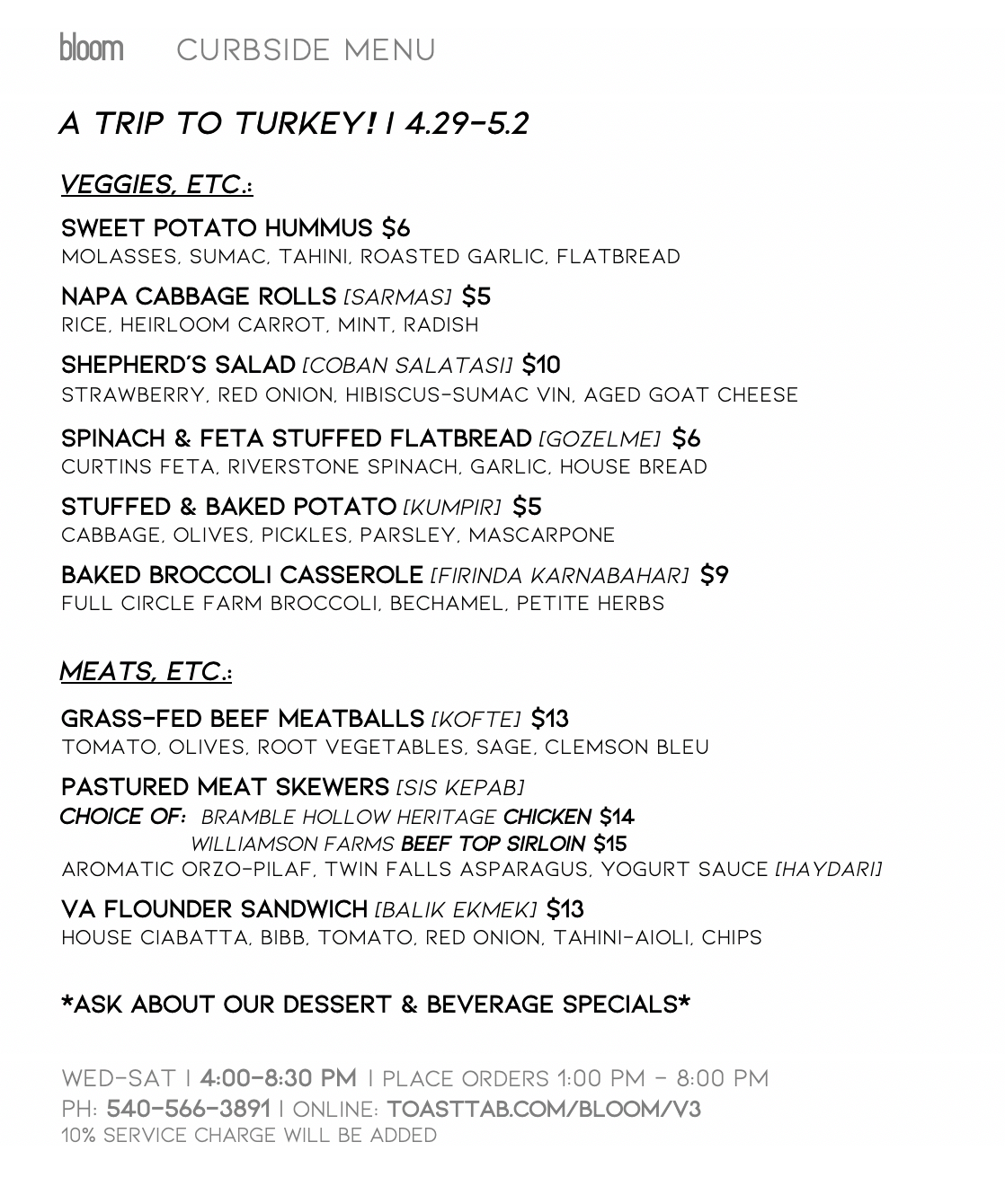 bloom restaurant & wine bar 1109 Main St SW, Roanoke
