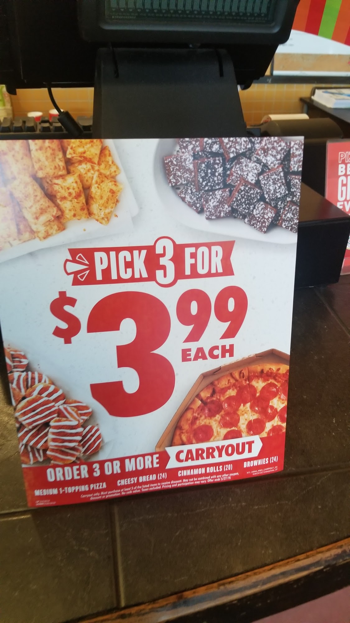 Cicis Menu