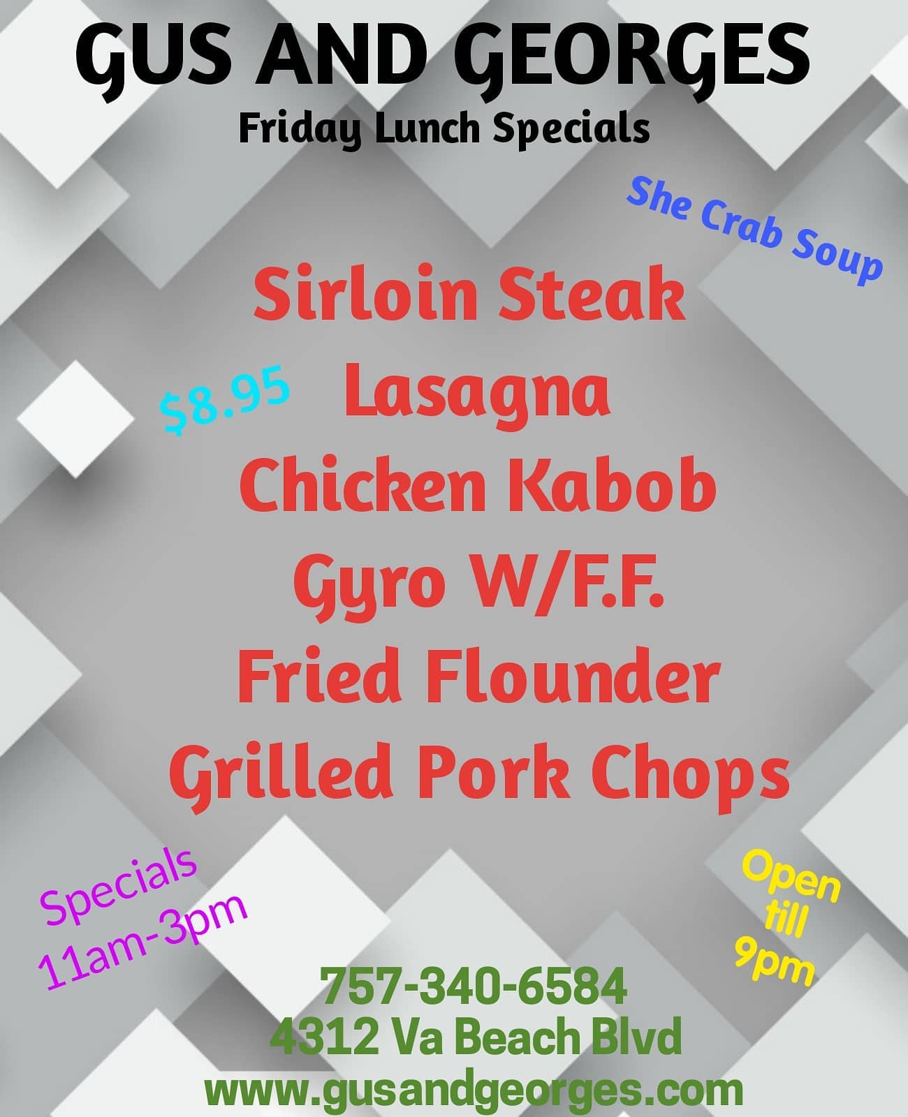 Gus and George's Spaghetti and Steak House 4312 Virginia Beach Blvd, Virginia Beach