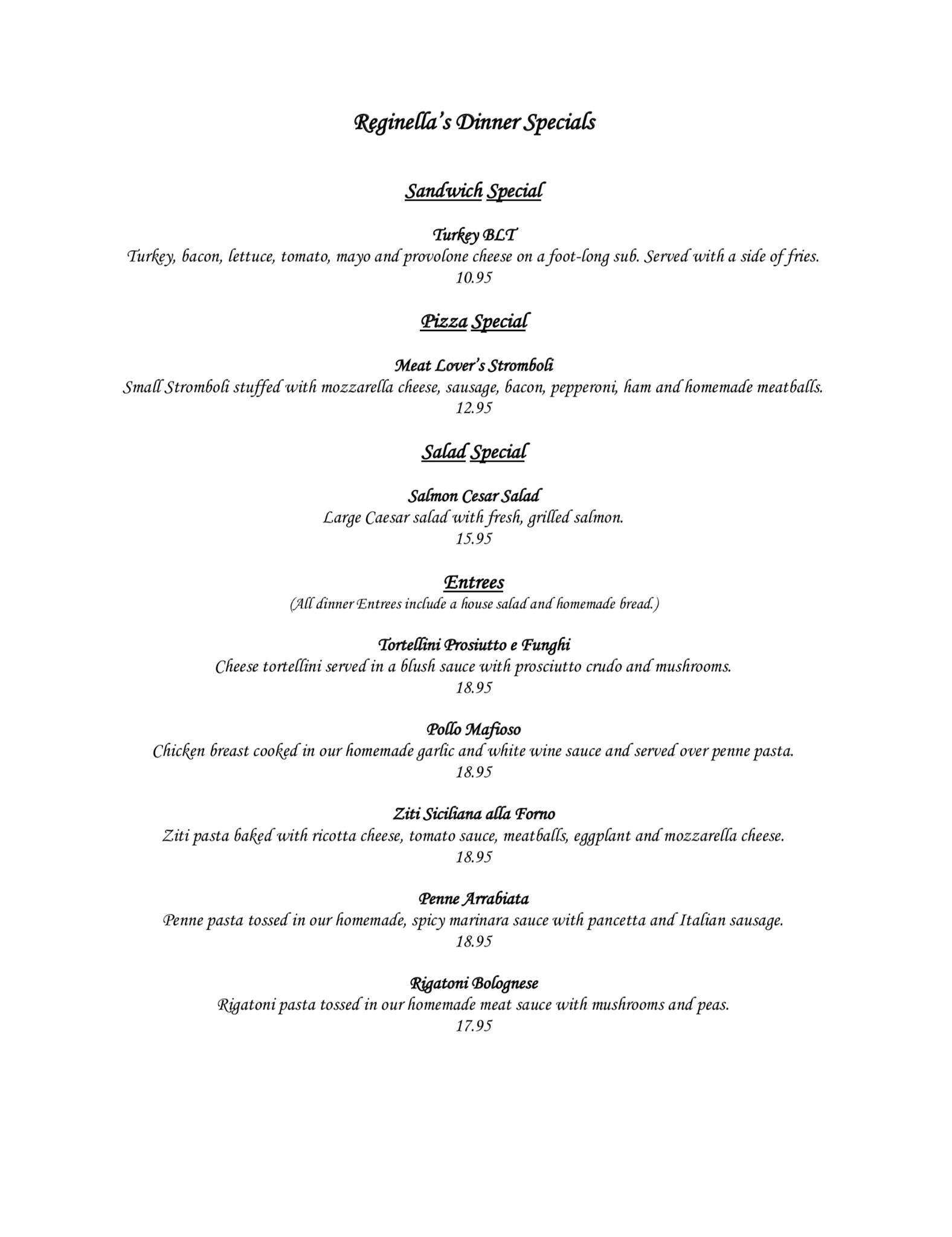 Reginella's Italian Ristorante 4000 Virginia Beach Blvd, Virginia Beach