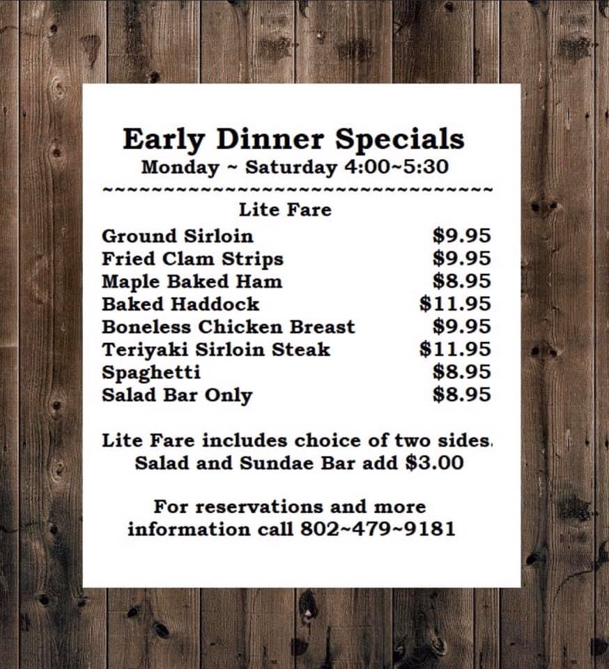 Steak House Restaurant Menu