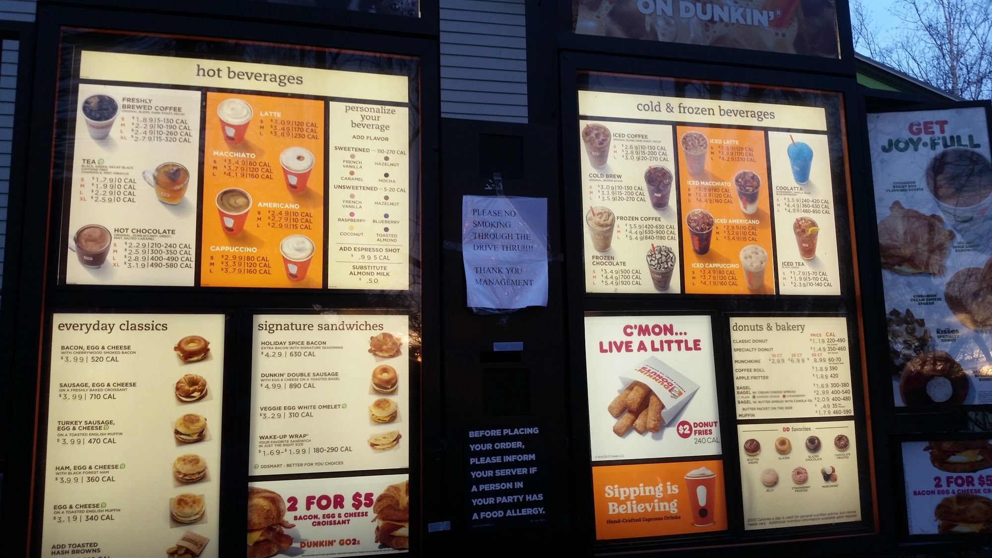 Dunkin' Menu